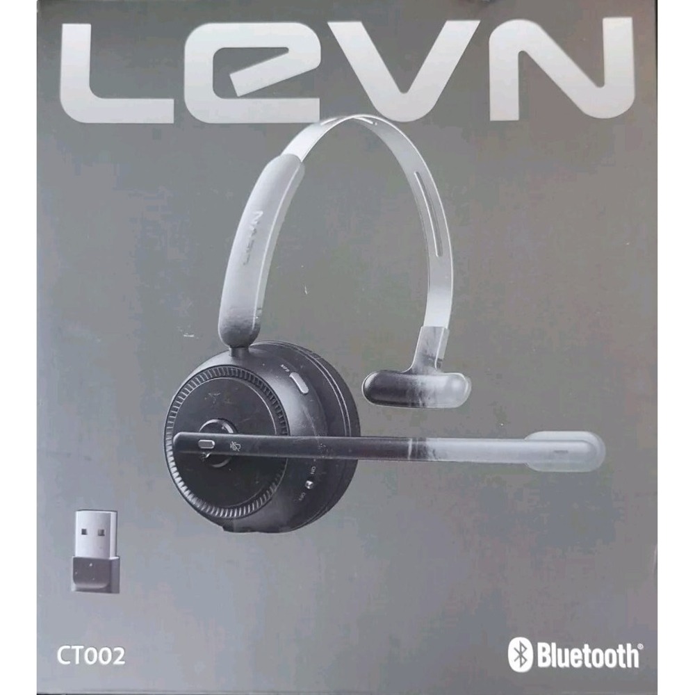 Levn CT002 Headset Black Noise Cancelling Wireless Bluetooth On The Ear and Mic